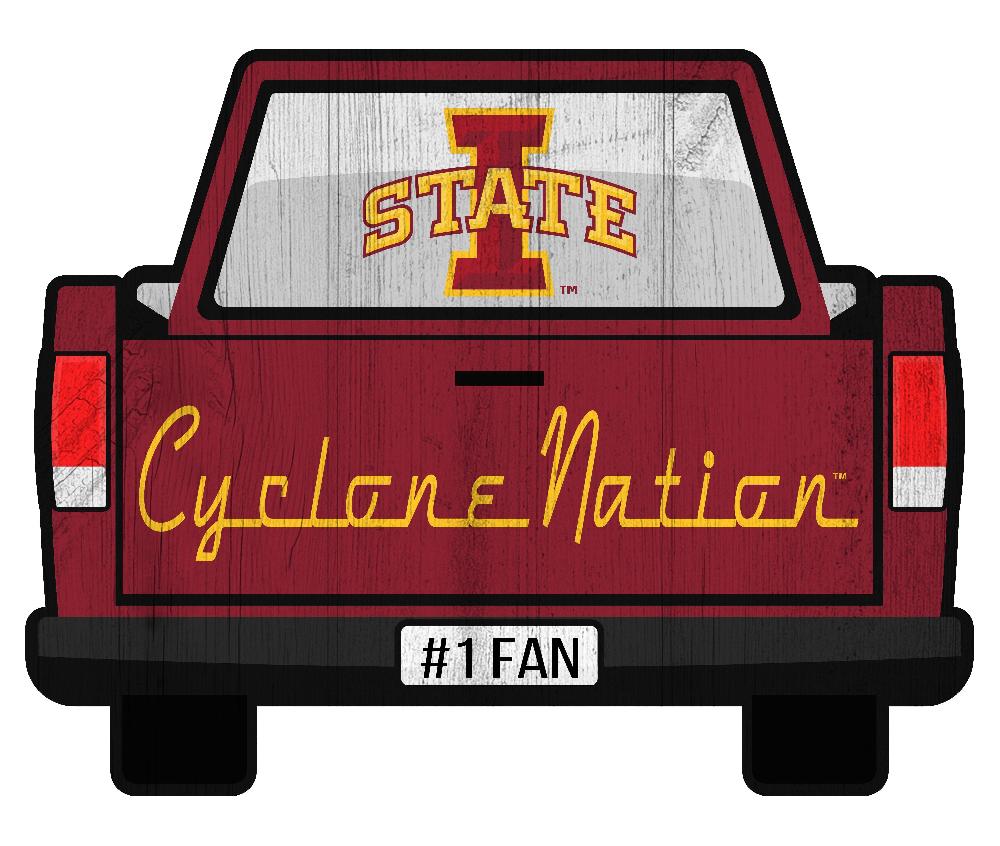 fan creations Iowa State Slogan Truck Back Vintage 12in