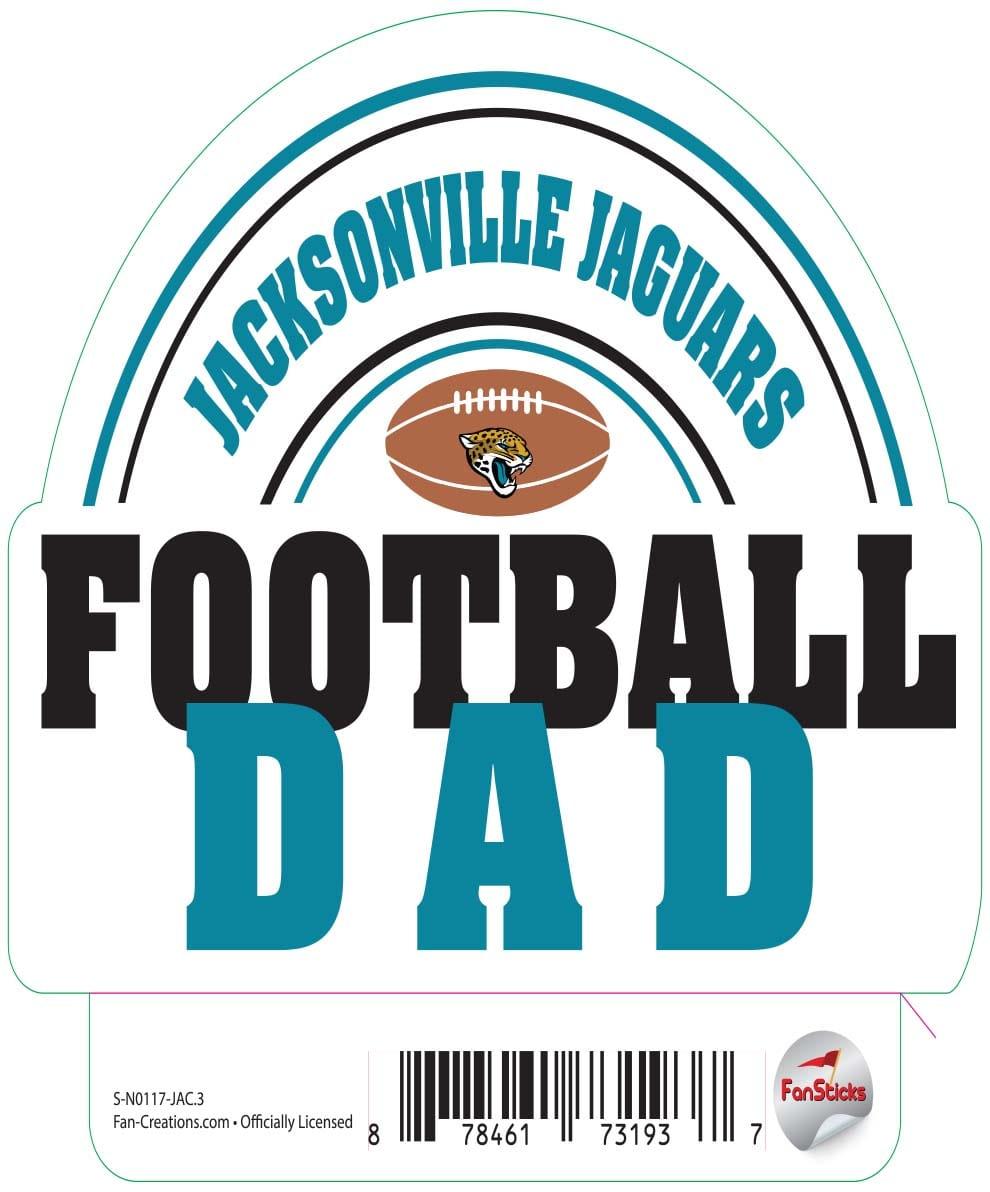 Fan Creations Jacksonville Jaguars 3in Decal Football Dad