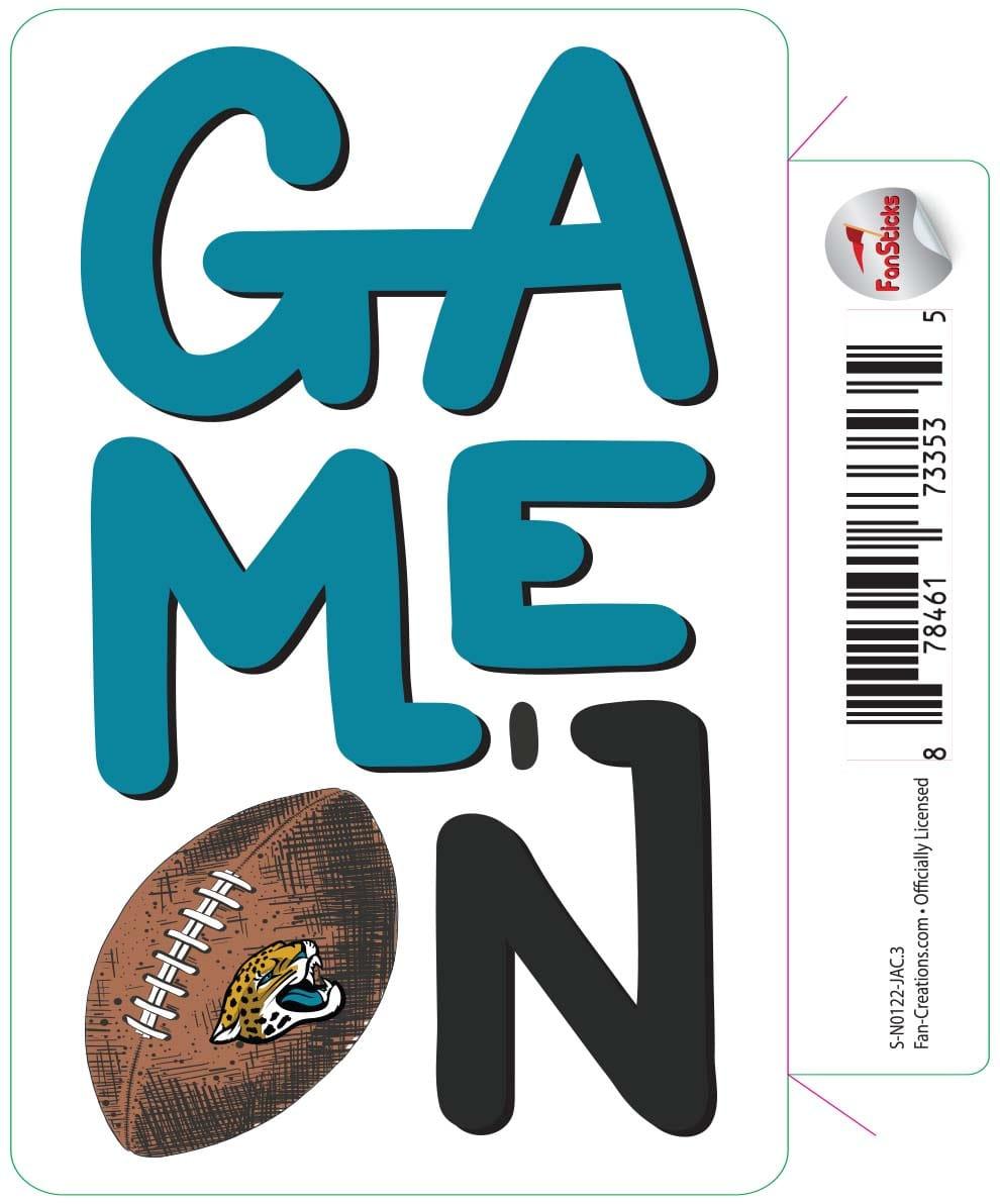 Fan Creations Jacksonville Jaguars 3in Decal Game On