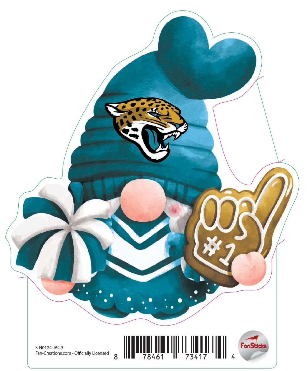 fan creations Jacksonville Jaguars 3in Decal Gnome with Foam Finger
