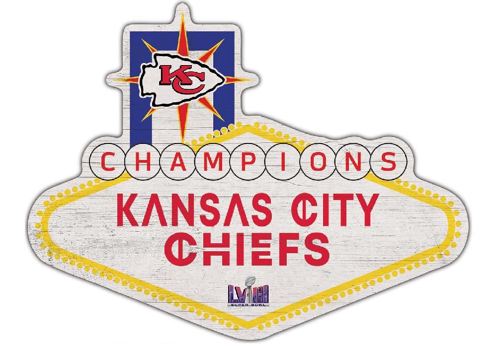 fan creations Kansas City Chiefs 12in Super Bowl Vegas Sign Shape