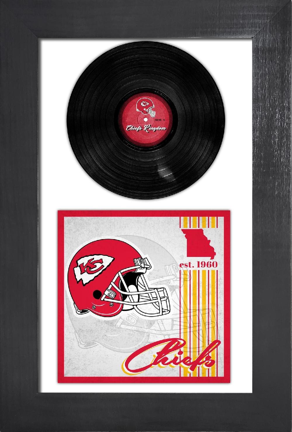fan creations Kansas City Chiefs 3 Piece Classic Album & Vinyl In Frame