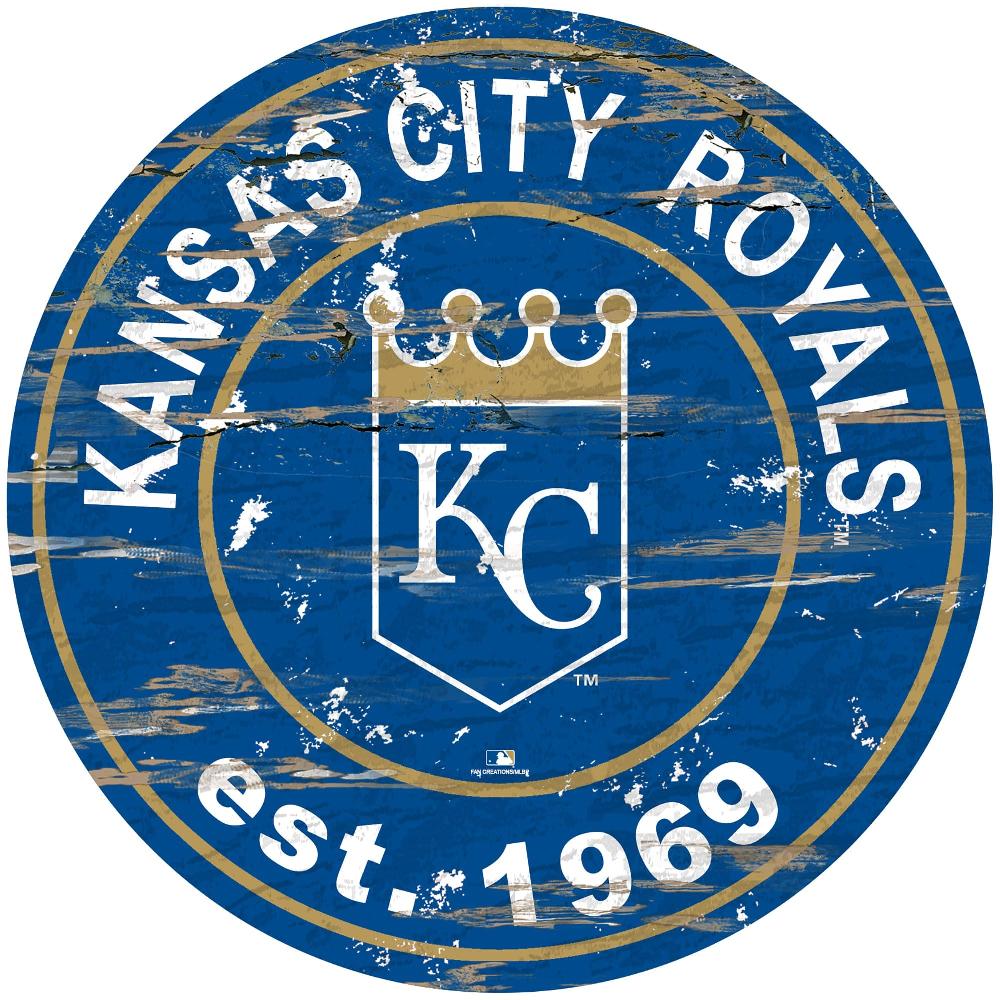 fan creations Kansas City Royals Distressed 24" Circle