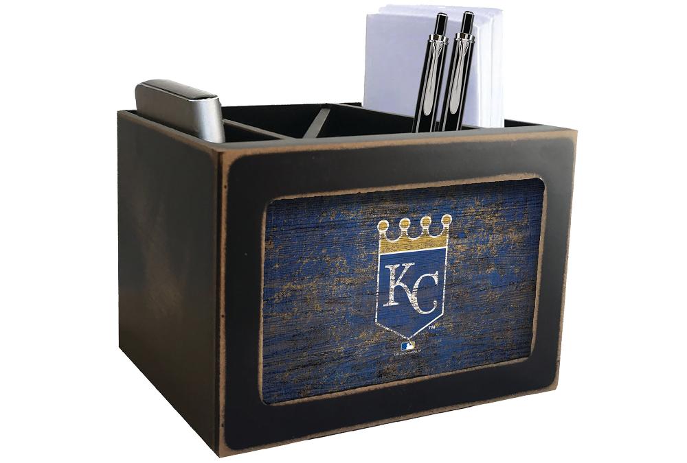fan creations Kansas City Royals Distressed Desktop Organizer With Team Color