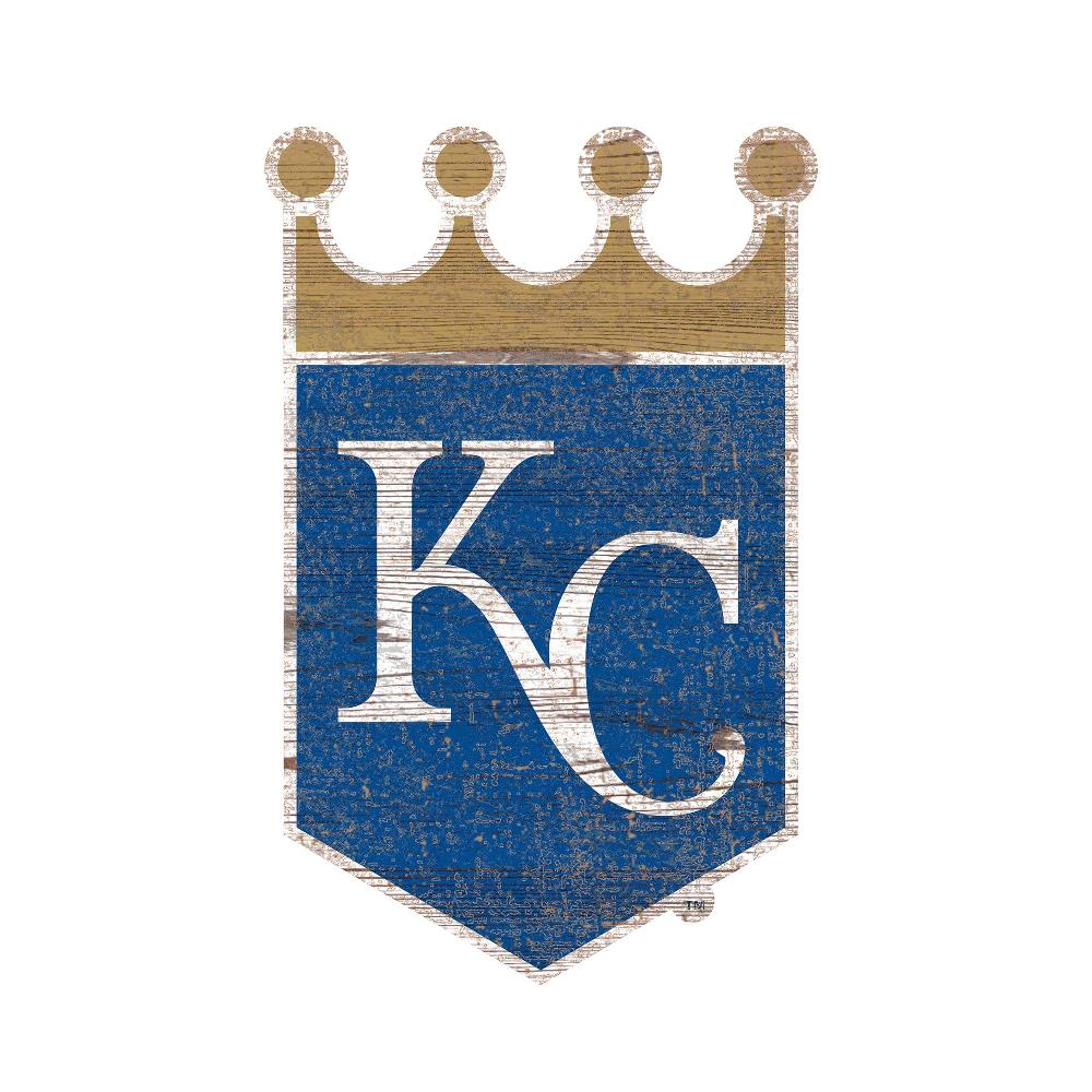 fan creations Kansas City Royals Distressed Logo Cutout Sign