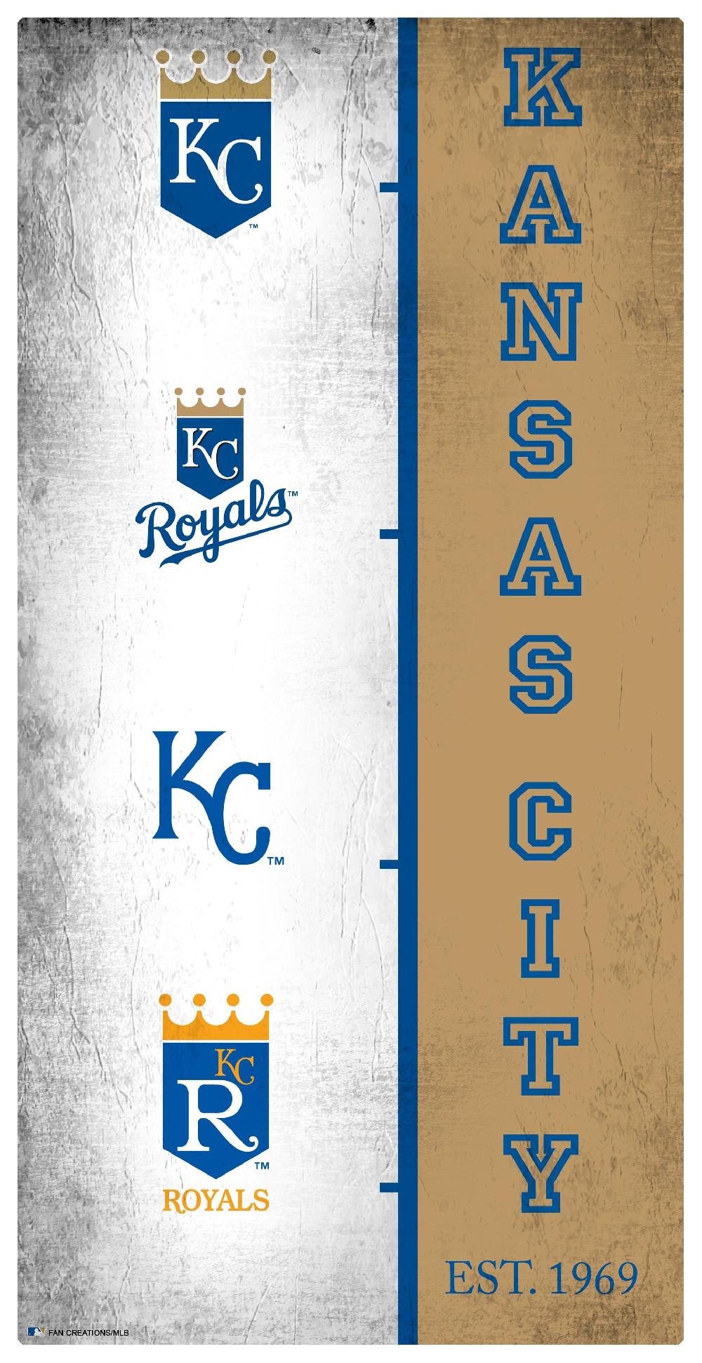 fan creations Kansas City Royals Team Logo Progression 6x12