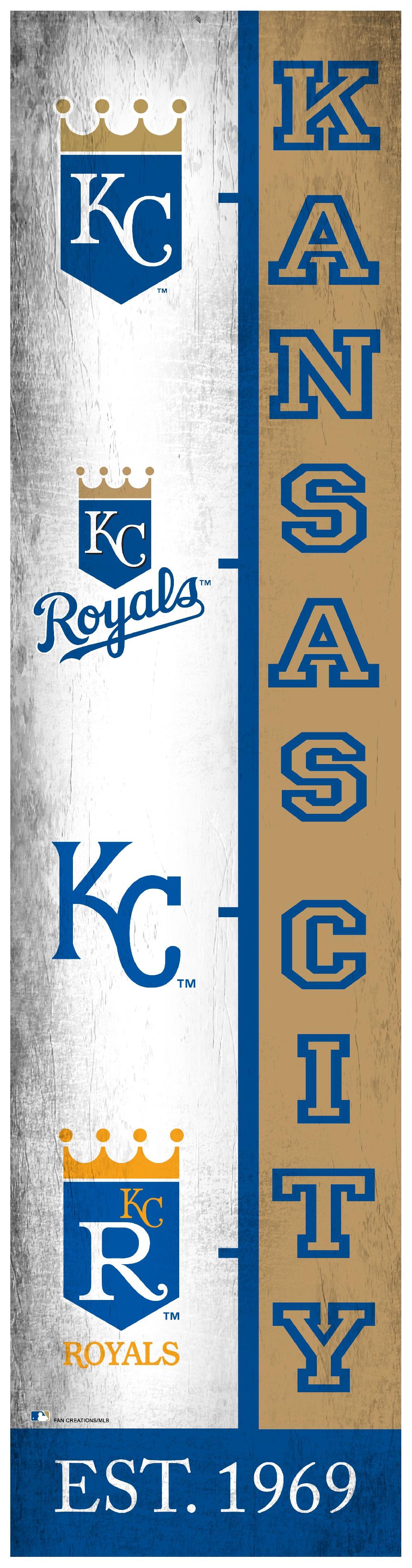 fan creations Kansas City Royals Team Logo Progression 6x24