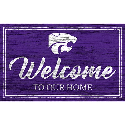 fan creations Kansas State Team Color Welcome 11x19 Sign