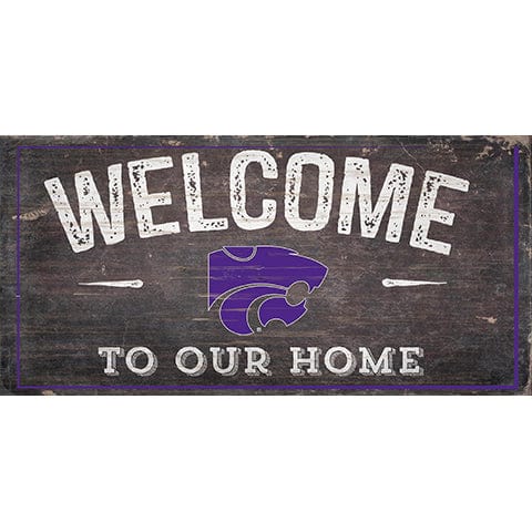 fan creations Kansas State Welcome Distressed 6 x 12