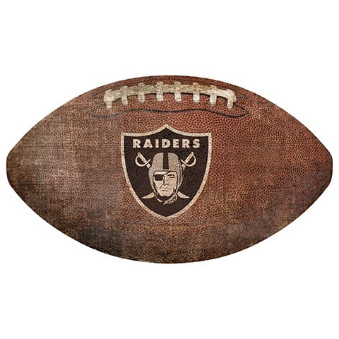 fan creations Las Vegas Raiders 12" Football Shaped Sign