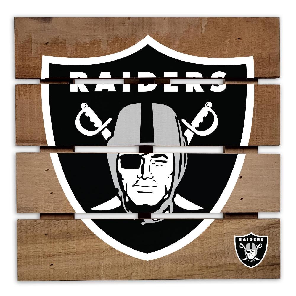 fan creations Las Vegas Raiders 8in Wooden Hotplate