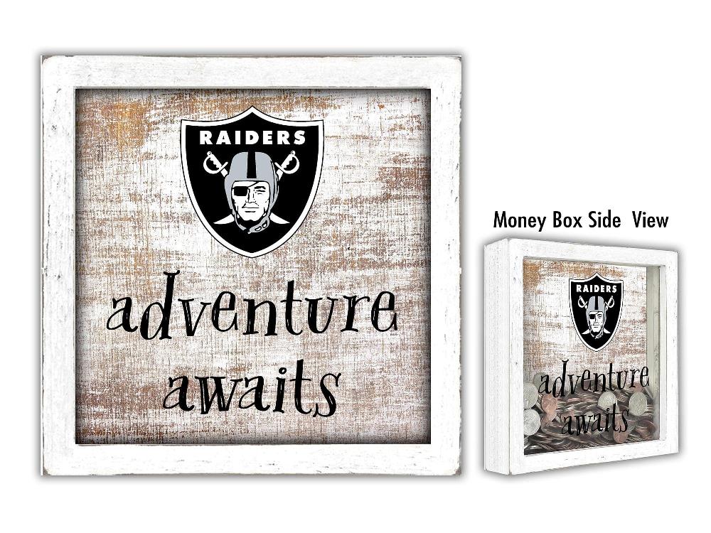 fan creations Las Vegas Raiders Adventure Awaits Money Box