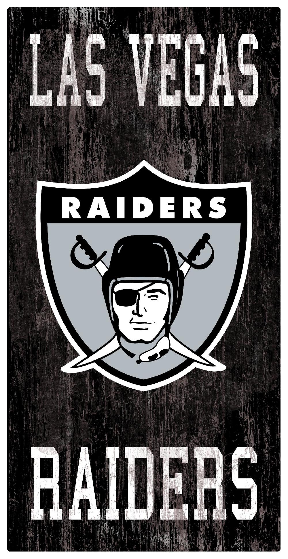 fan creations Las Vegas Raiders Heritage Logo W/ Team Name 6x12