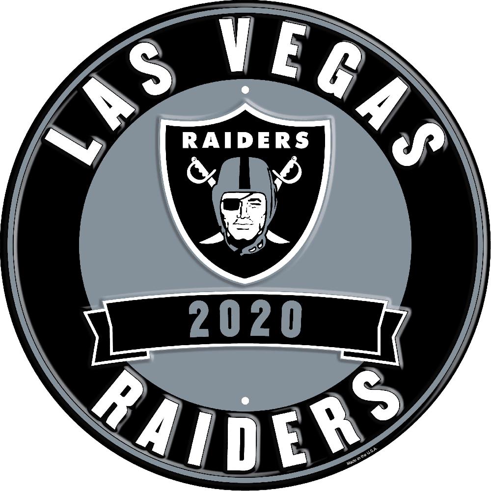 fan creations Las Vegas Raiders Metal Established Date Circle
