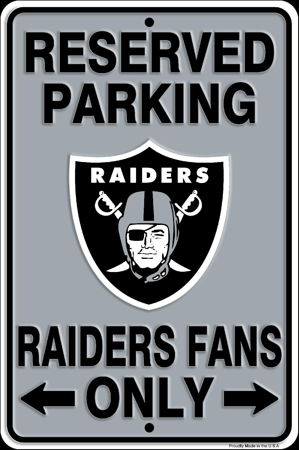 fan creations Las Vegas Raiders Reserved Parking Metal 12x8in