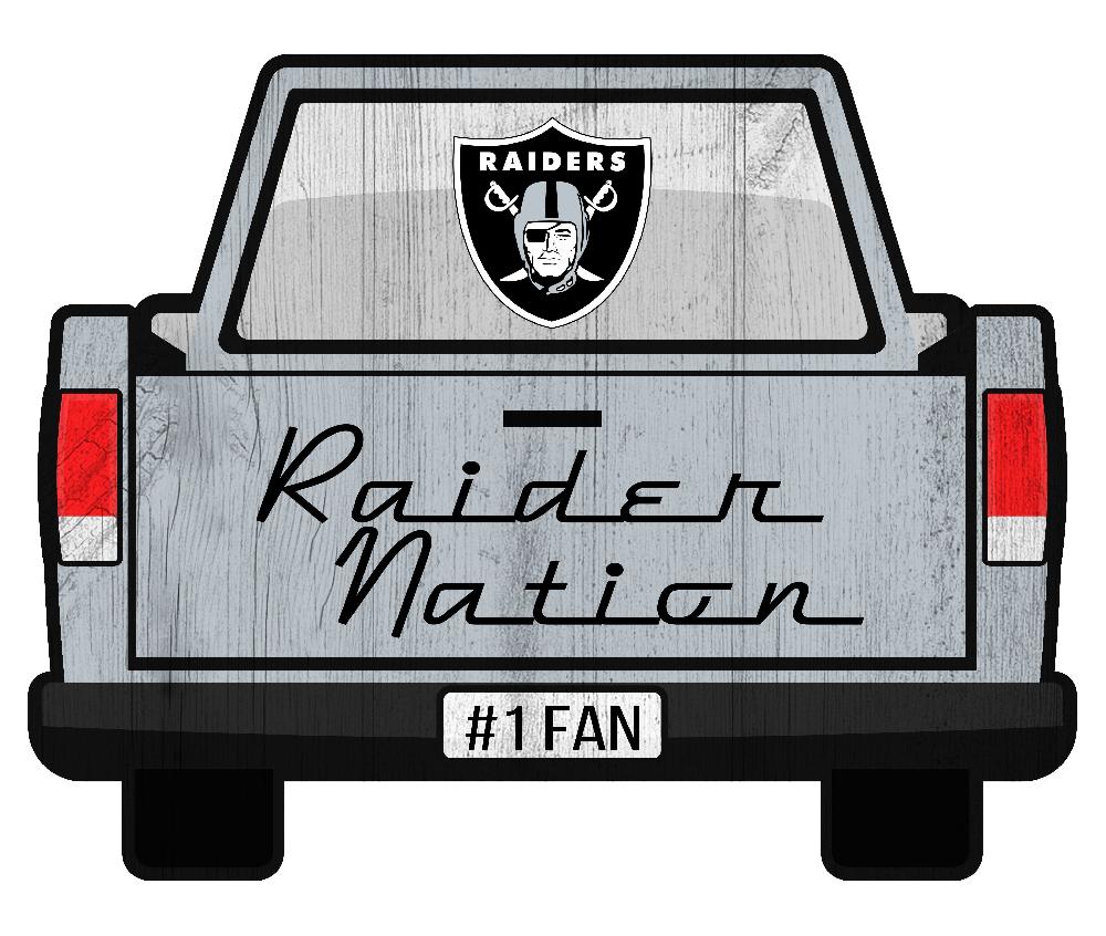 fan creations Las Vegas Raiders Slogan Truck Back Vintage 12in