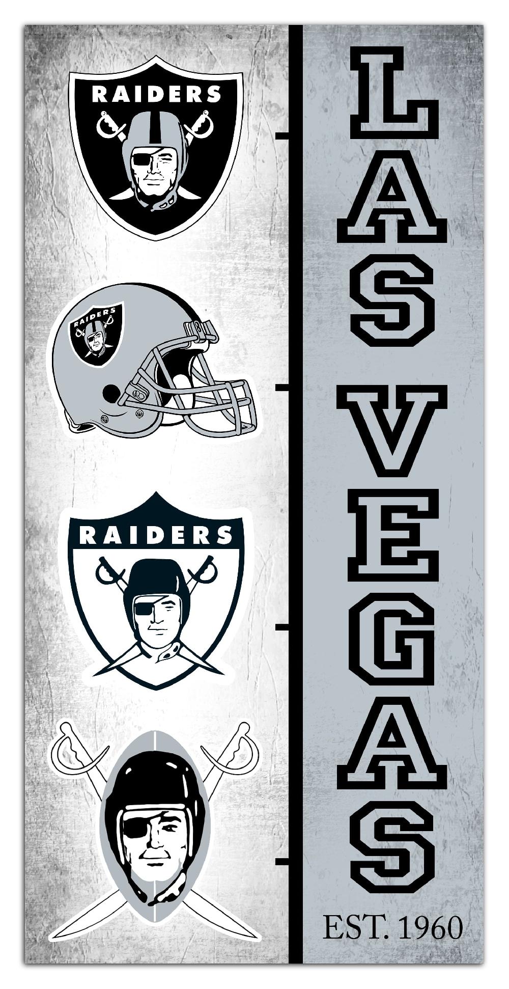 fan creations Las Vegas Raiders Team Logo Progression 6x12