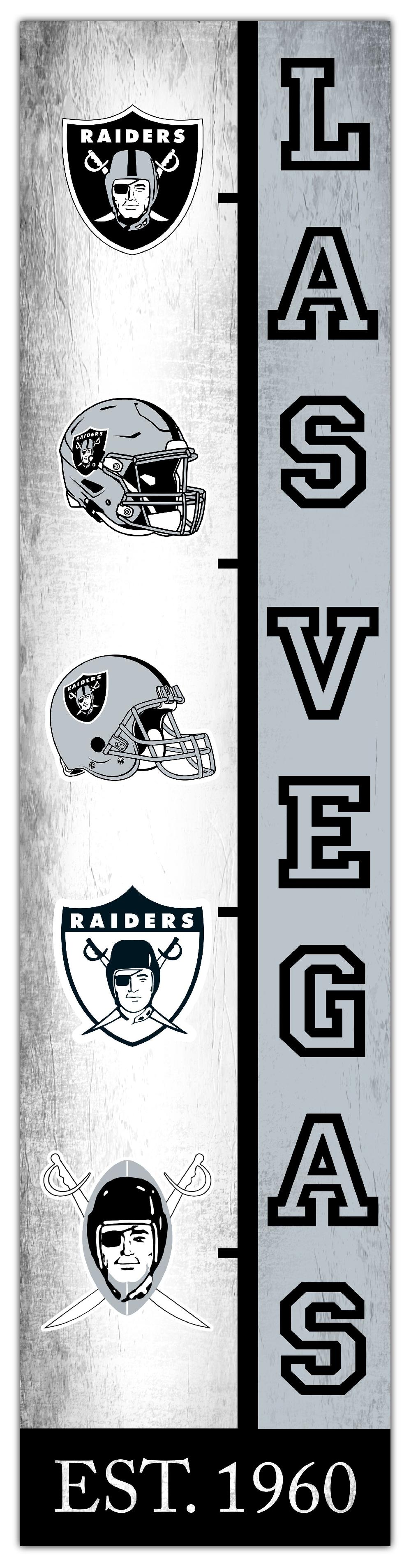 fan creations Las Vegas Raiders Team Logo Progression 6x24