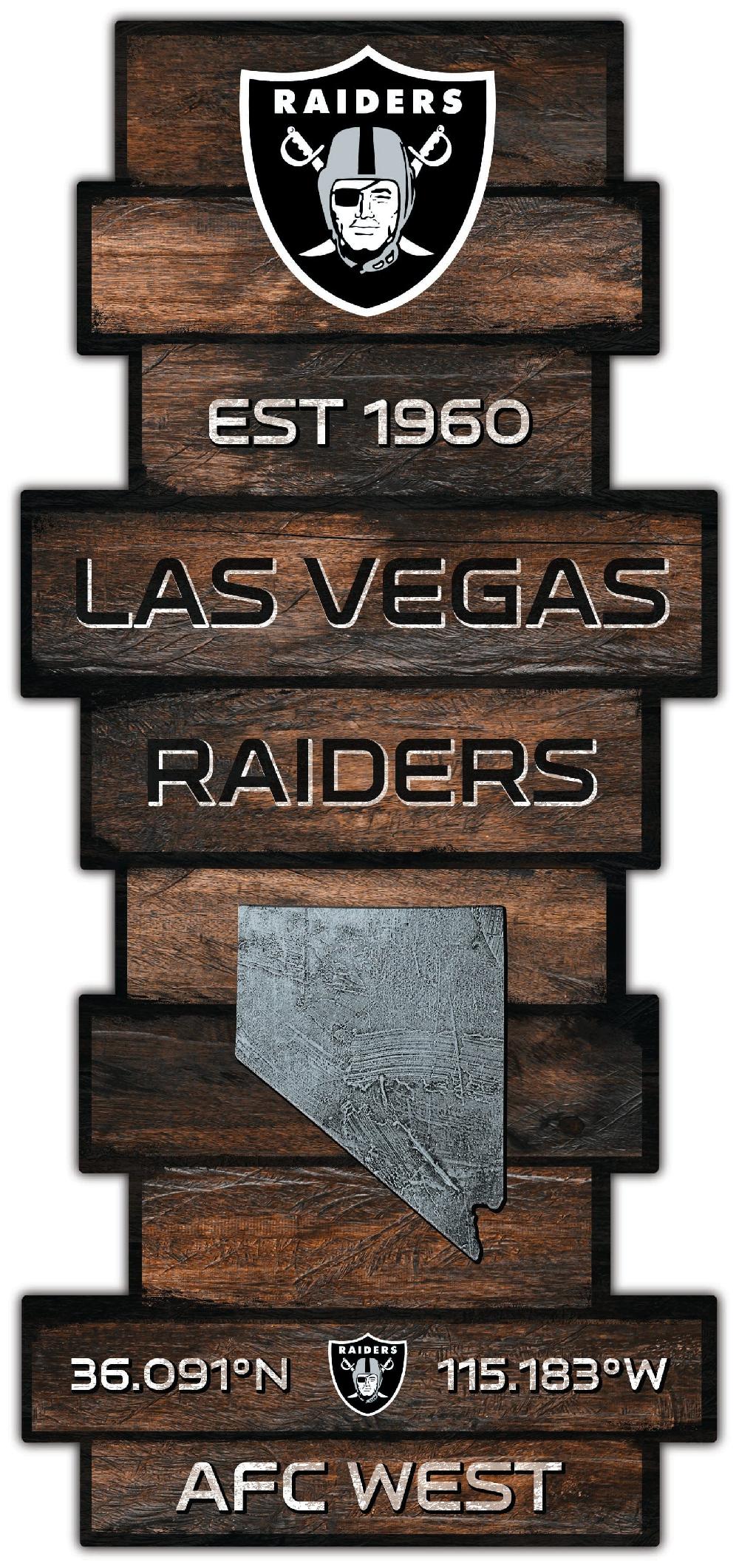 fan creations Las Vegas Raiders Wood Celebration Stack 24" Sign