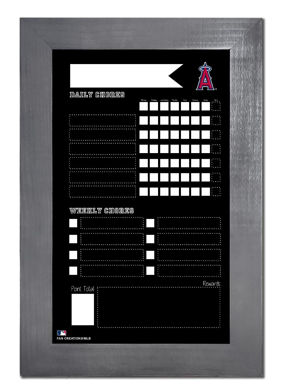 fan creations Los Angeles Angels Chore Chart Chalkboard 11x19 With Frame