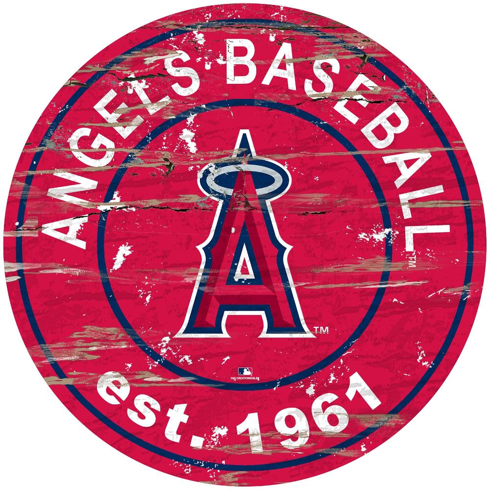 fan creations Los Angeles Angels Distressed 24" Circle