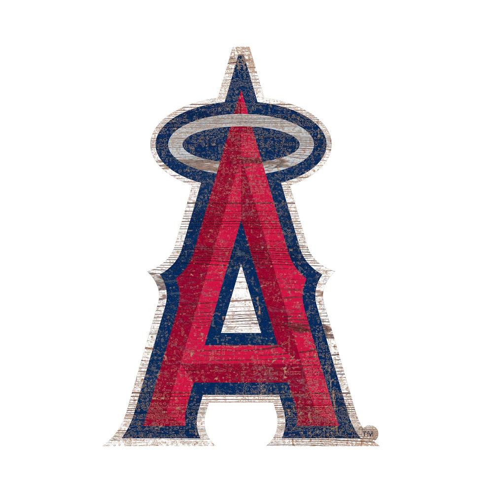 fan creations Los Angeles Angels Distressed Logo Cutout Sign