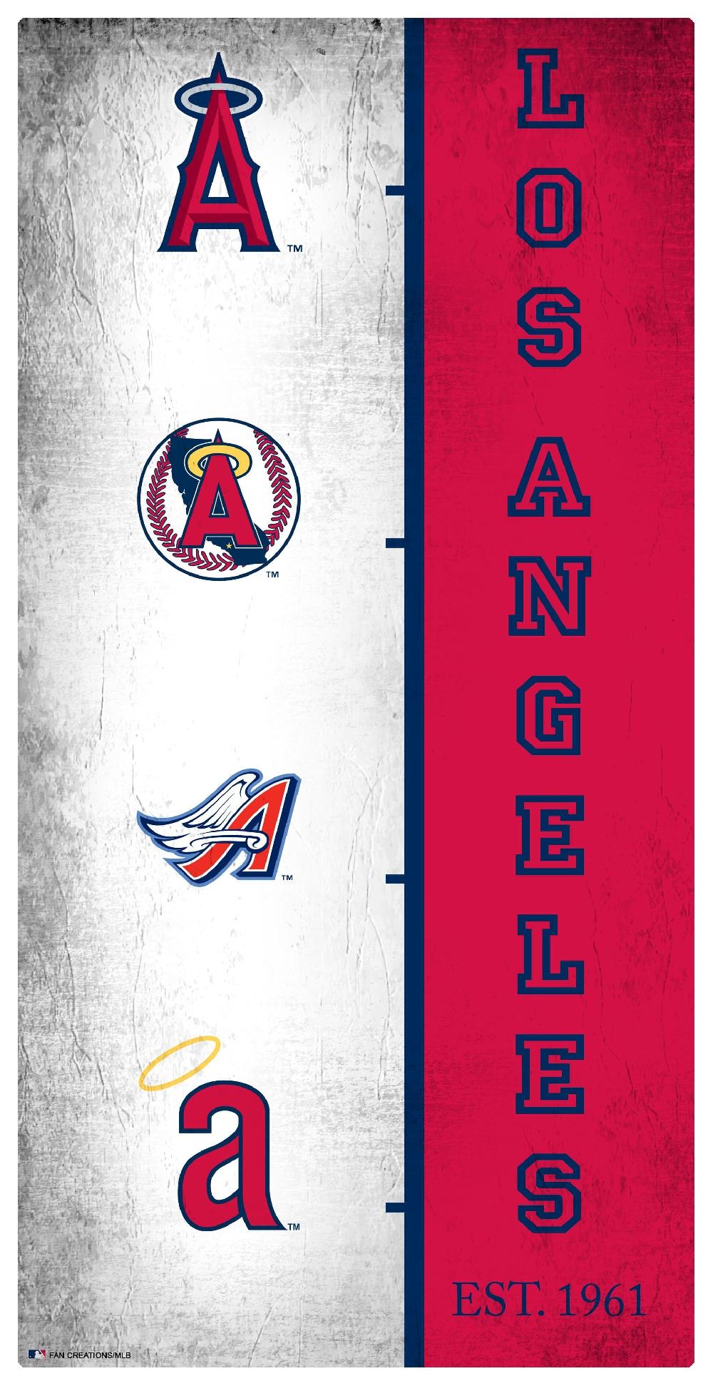 fan creations Los Angeles Angels Team Logo Progression 6x12