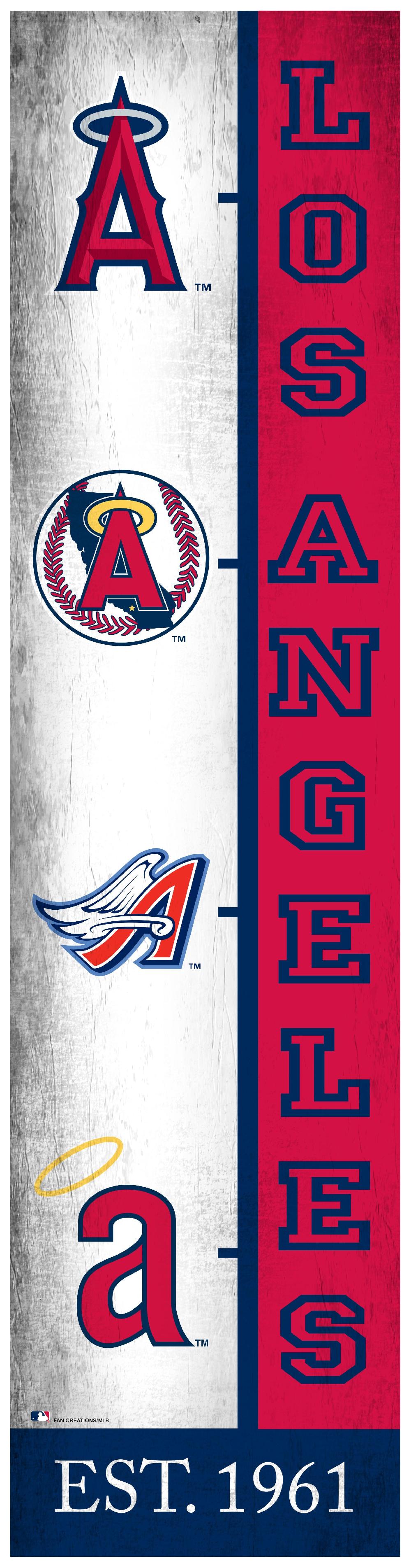 fan creations Los Angeles Angels Team Logo Progression 6x24