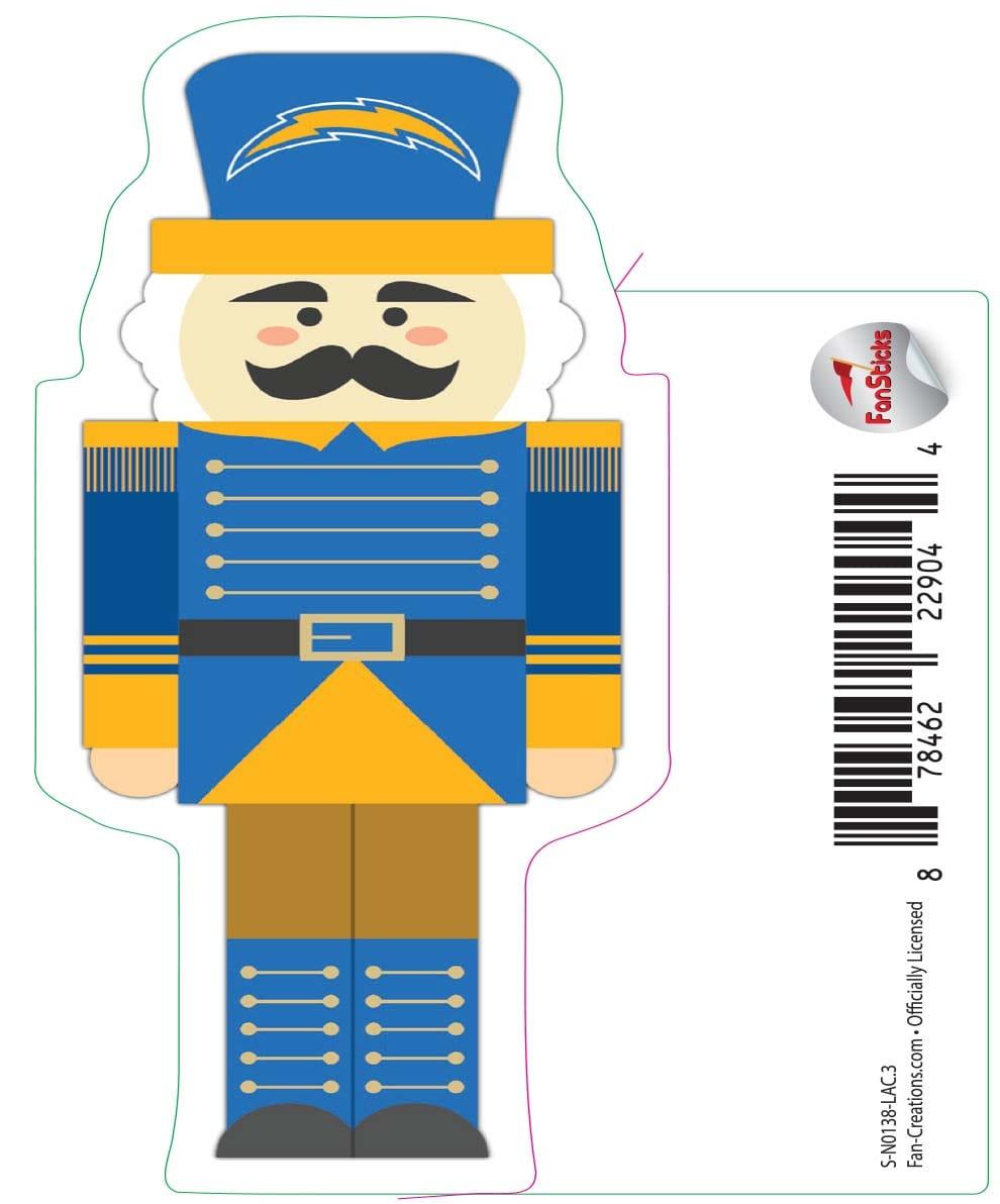 Fan Creations Los Angeles Chargers 3in Decal Nutcracker