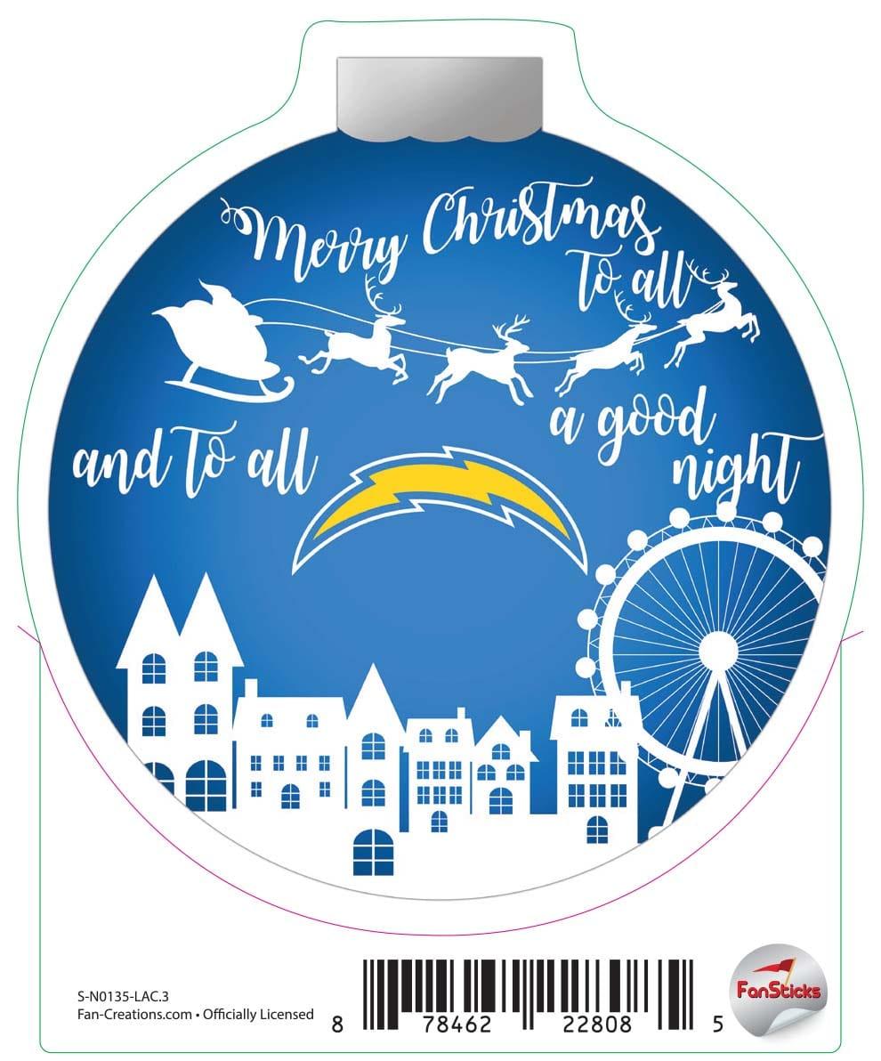 Fan Creations Los Angeles Chargers 3in Decal Town Ornament