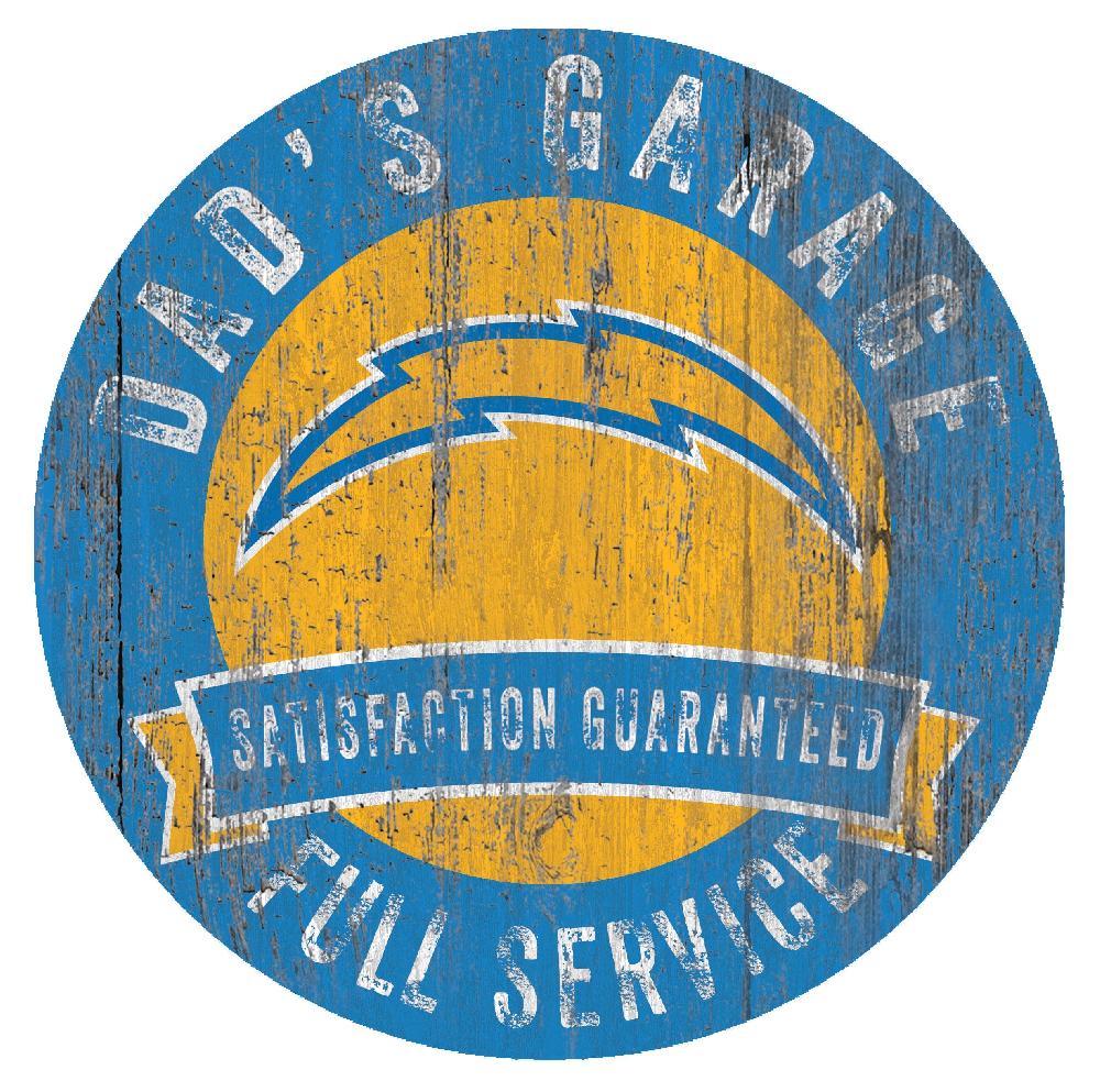 fan creations Los Angeles Chargers Dad's Garage Sign