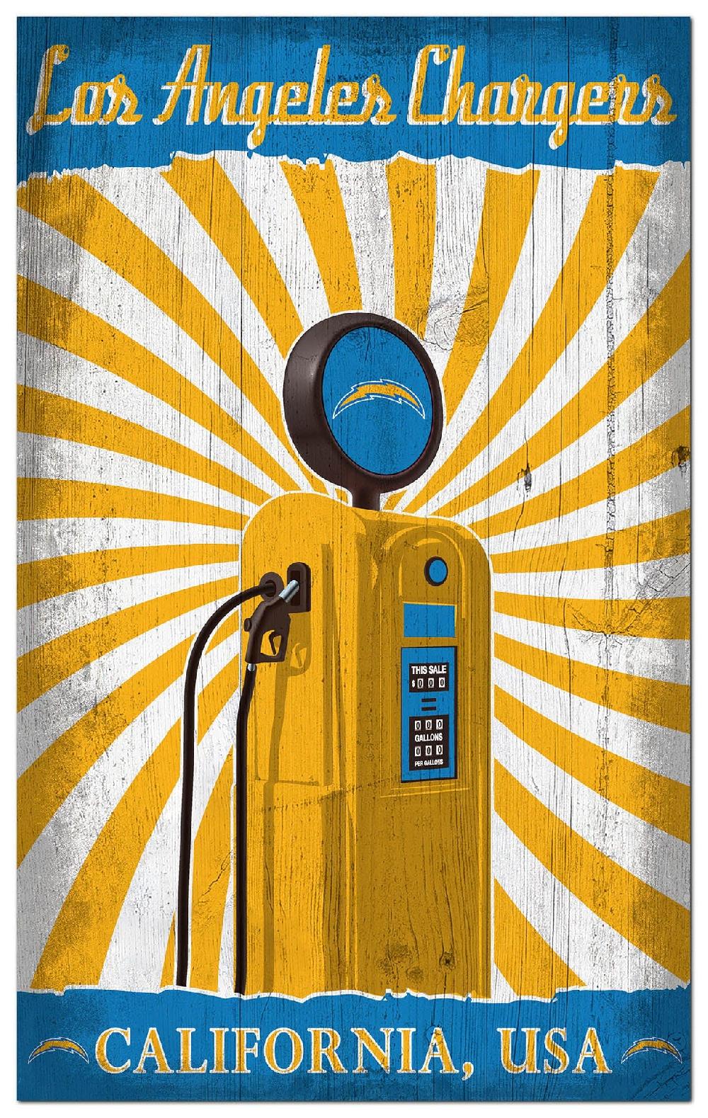 fan creations Los Angeles Chargers Retro Pump Location 11x19