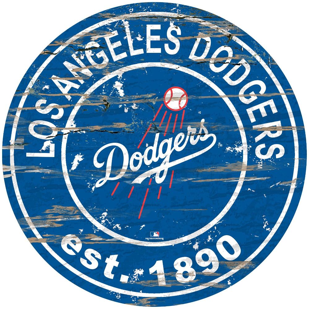 fan creations Los Angeles Dodgers Distressed 24" Circle