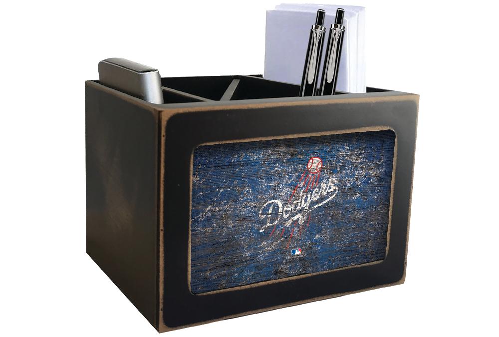 fan creations Los Angeles Dodgers Distressed Desktop Organizer With Team Color