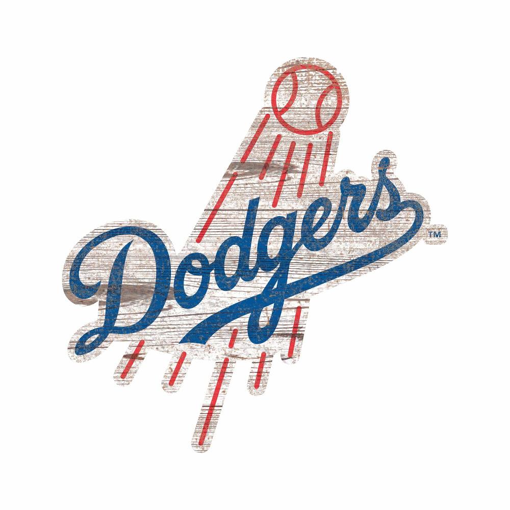 fan creations Los Angeles Dodgers Distressed Logo Cutout Sign