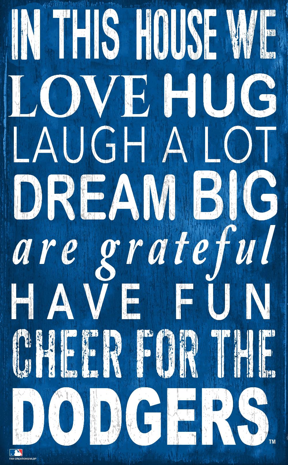 fan creations Los Angeles Dodgers In This House 11x19 Sign