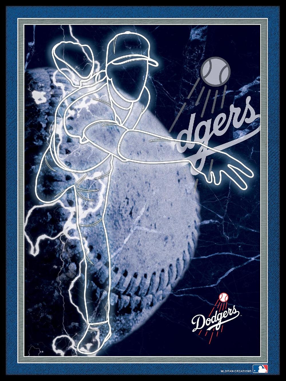 fan creations Los Angeles Dodgers Neon Player 12x16