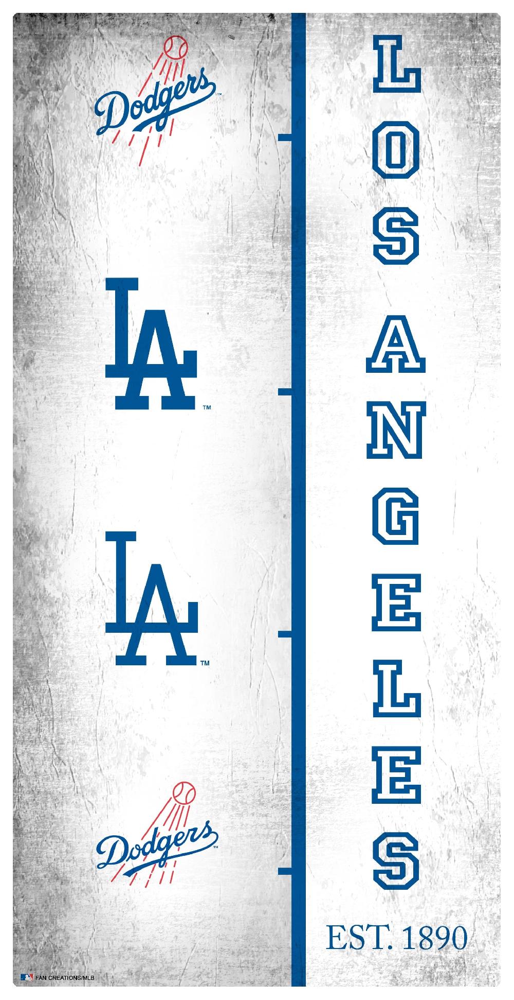 fan creations Los Angeles Dodgers Team Logo Progression 6x12