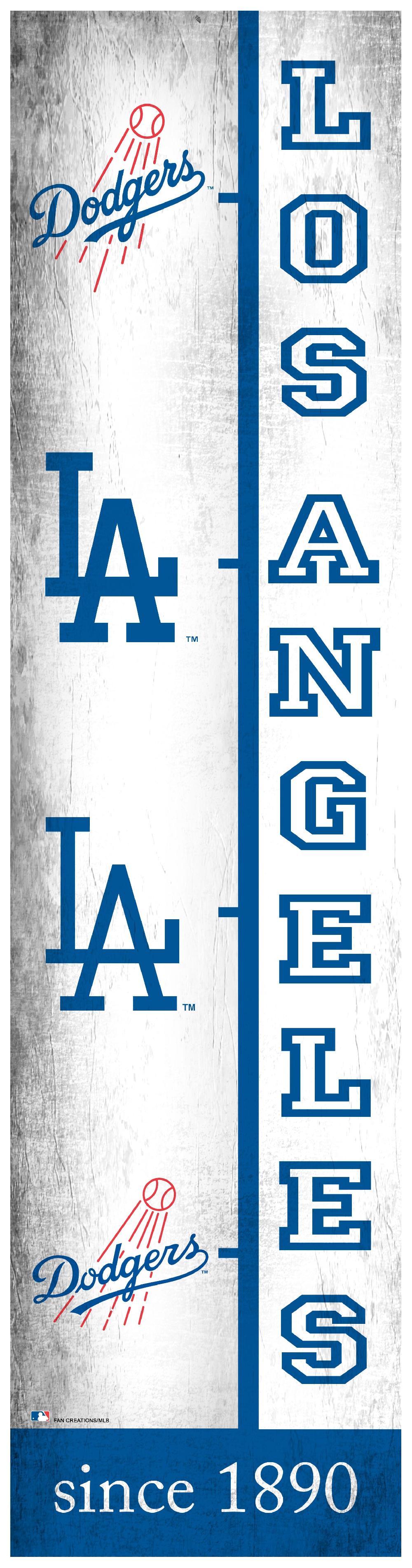 fan creations Los Angeles Dodgers Team Logo Progression 6x24