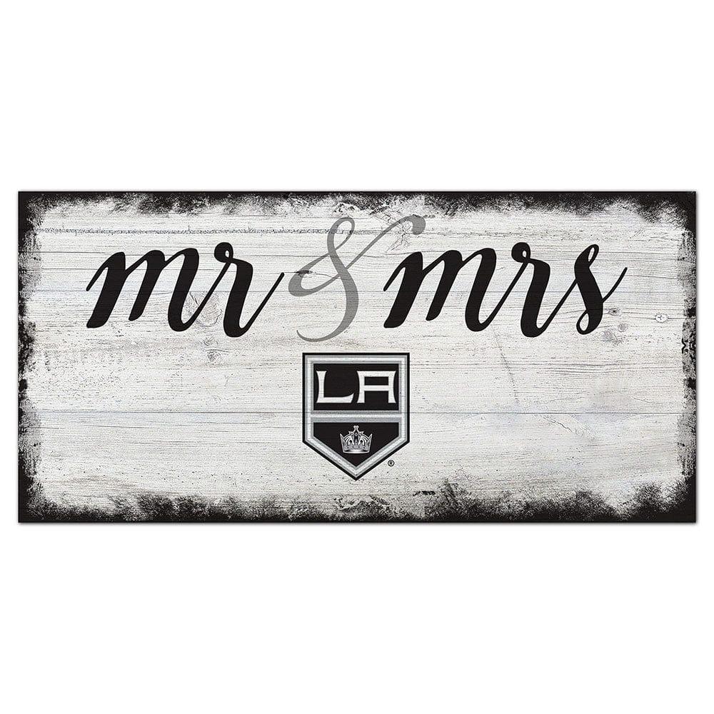 fan creations Los Angeles Kings Script Mr & Mrs 6x12 Sign