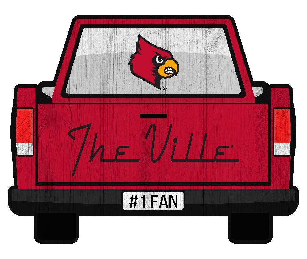 fan creations Louisville Slogan Truck Back Vintage 12in