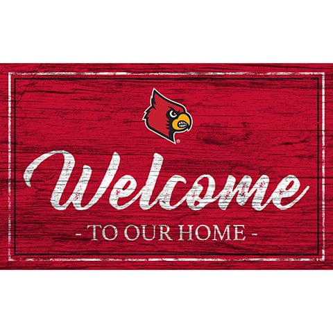 fan creations Louisville Team Color Welcome 11x19 Sign
