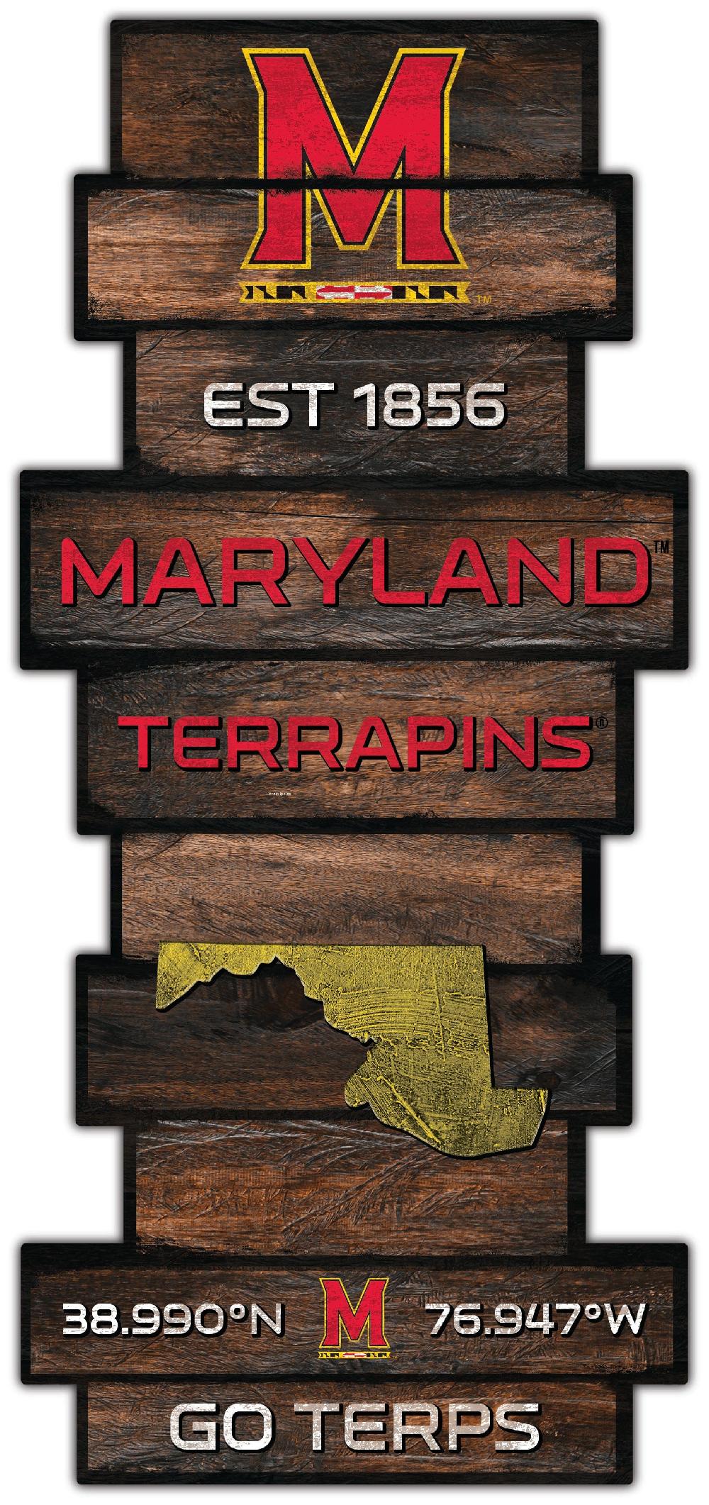Fan Creations Maryland Wood Celebration Stack 24" Sign