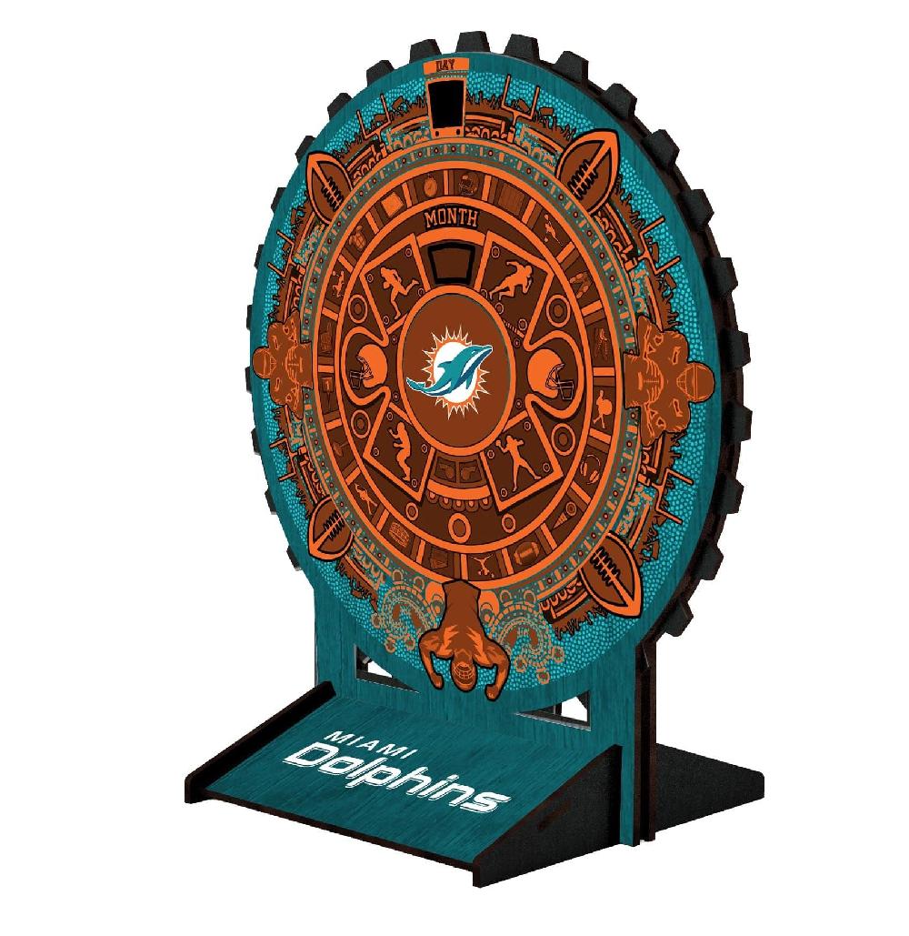 fan creations Miami Dolphins 8in Circle Desktop Calendar