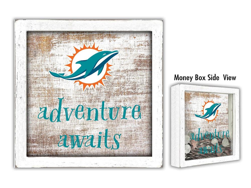 fan creations Miami Dolphins Adventure Awaits Money Box