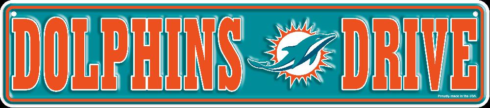 fan creations Miami Dolphins Team Boulevard Metal 4x18