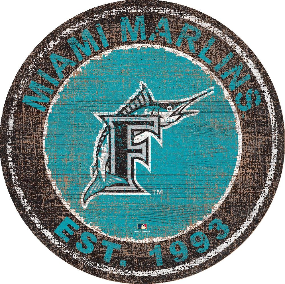 fan creations Miami Marlins Heritage Logo 24" Circle