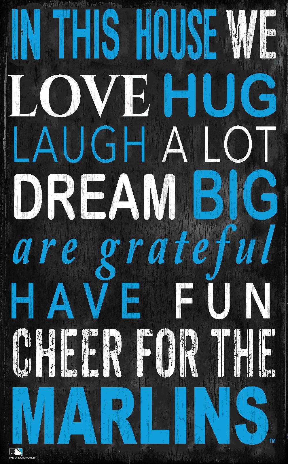 fan creations Miami Marlins In This House 11x19 Sign