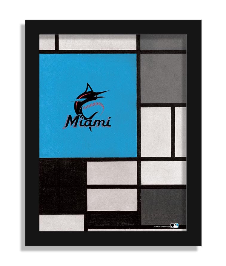 fan creations Miami Marlins Team Composition 12x16 (fine art)