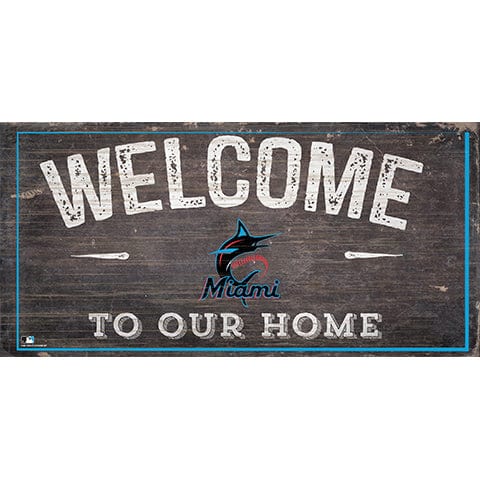 fan creations Miami Marlins Welcome Distressed Sign